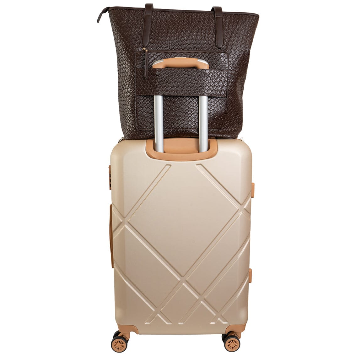 Ellen Tracy 18 Inch Croco Large Travel Workbook Tote Bag