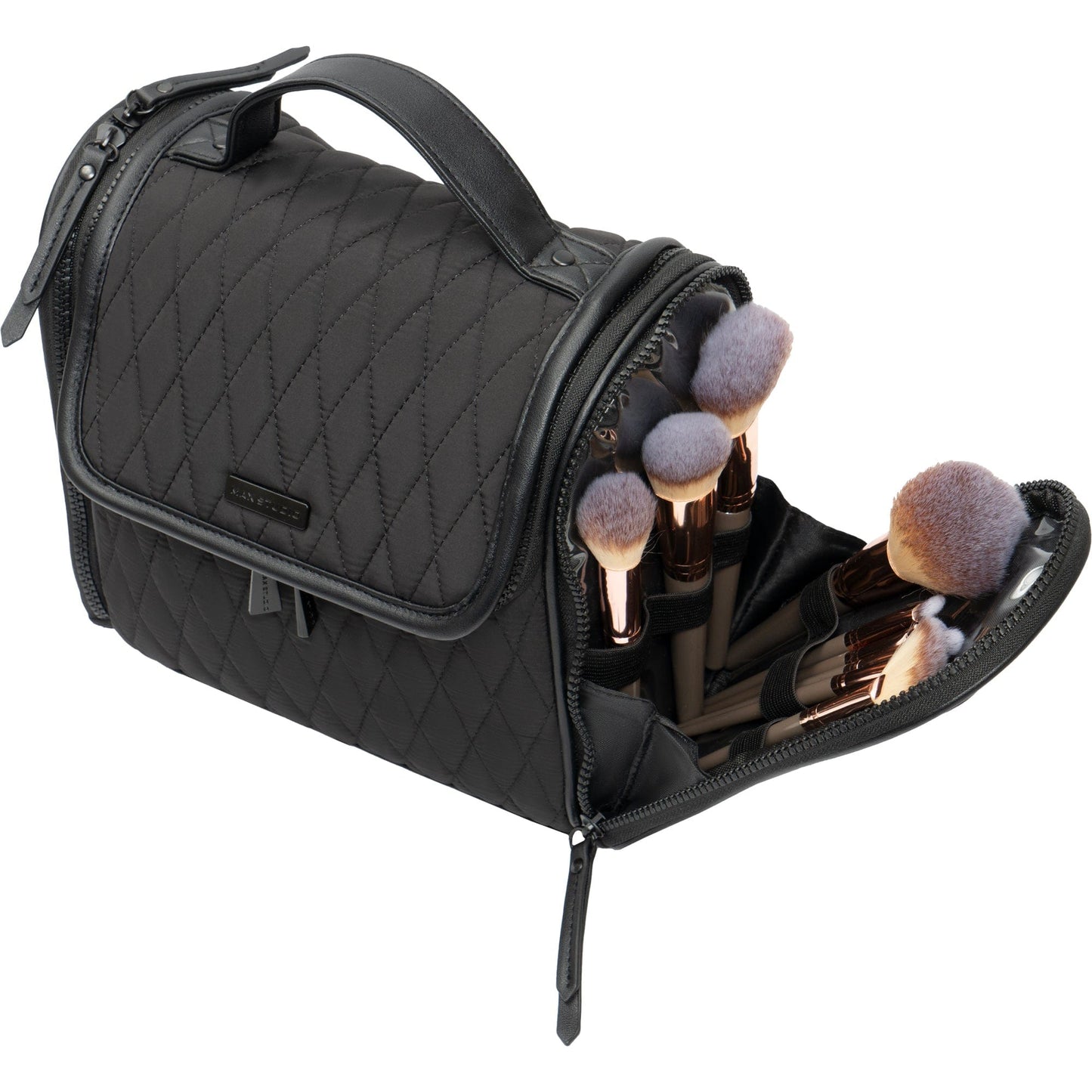 Max Studio Diamond Quilted Nylon Hanging Toiletry Bag