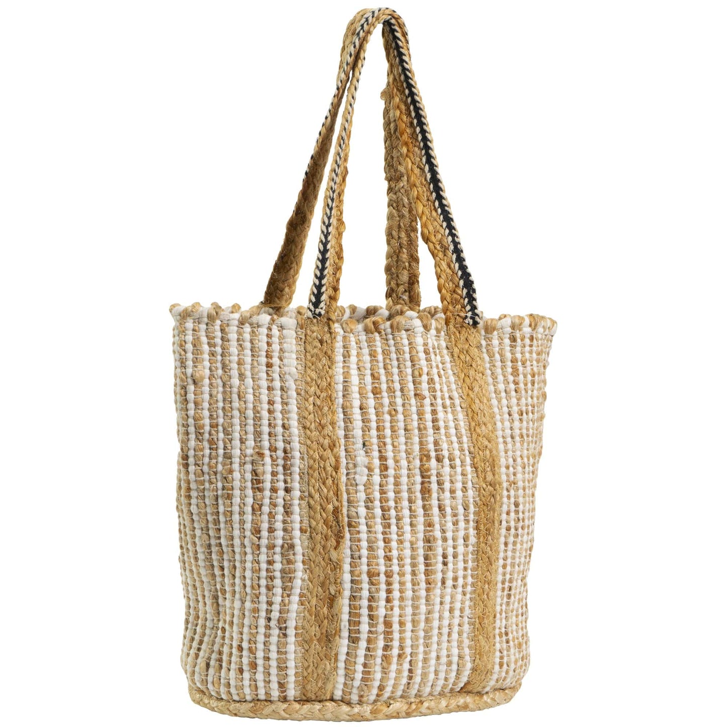 Magid Natural Straw Jute & Cotton Woven Tote