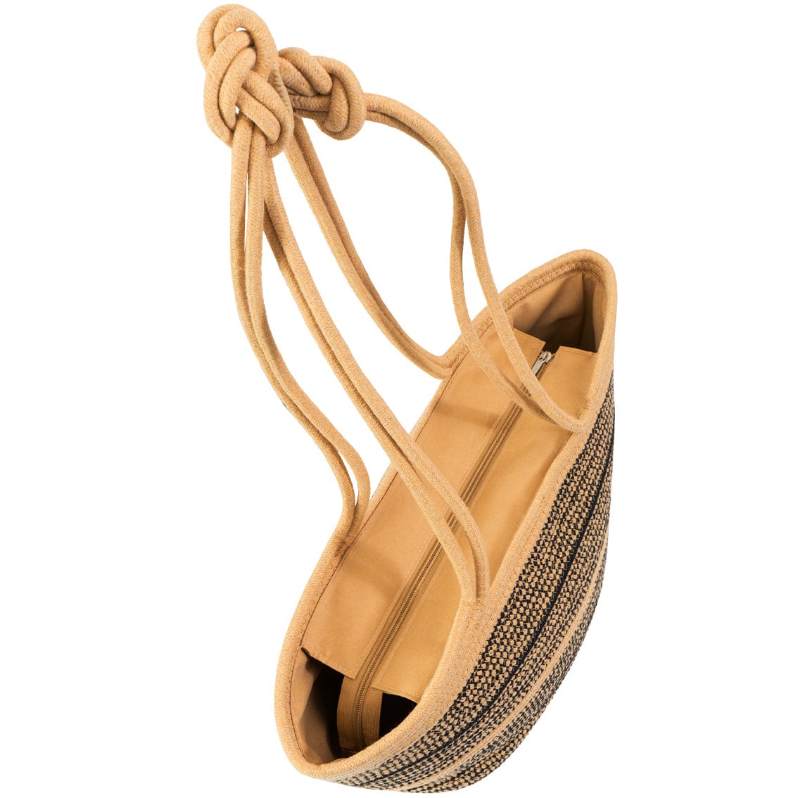 Magid Natural Cotton Woven Knot Shoulder Woven Tote