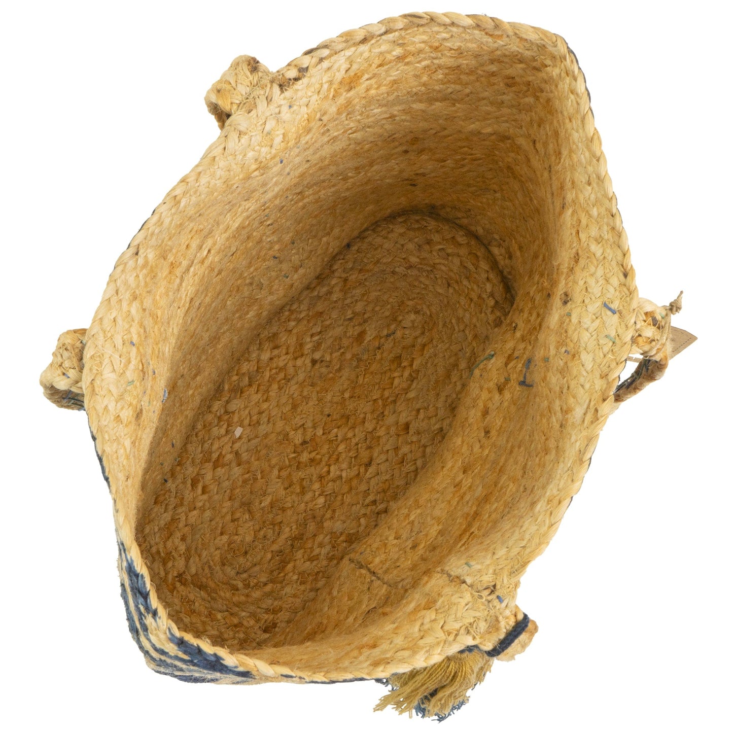 Magid Chevron Print Natural Straw Jute Tote