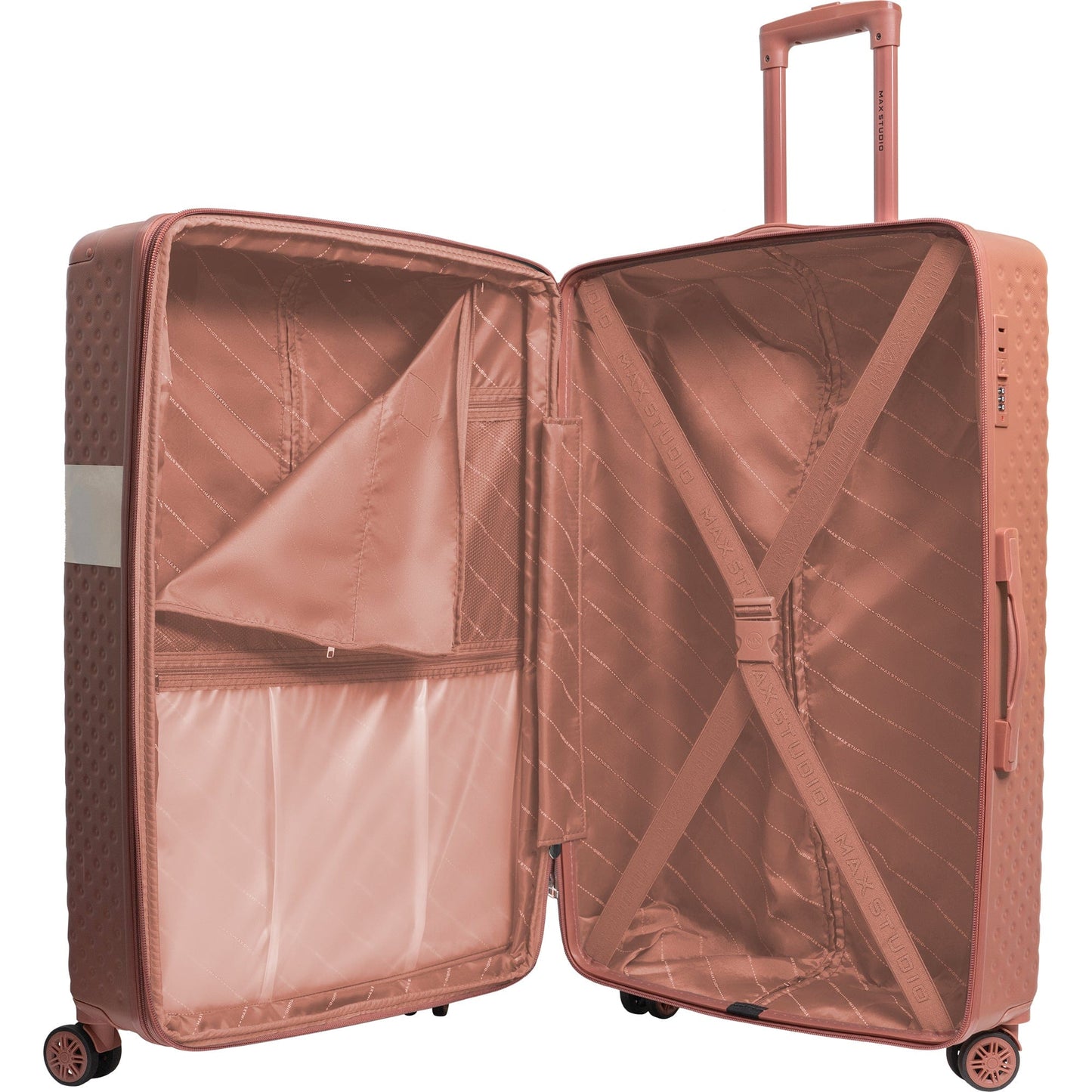 Max Studio Tonal Tufted ABS 2-Piece Hard-Sided Luggage Set