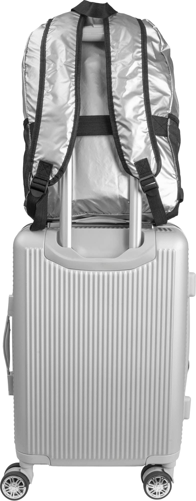 Boarding Pass Recycled Metallic Foldable & Packable Pouch Backpack