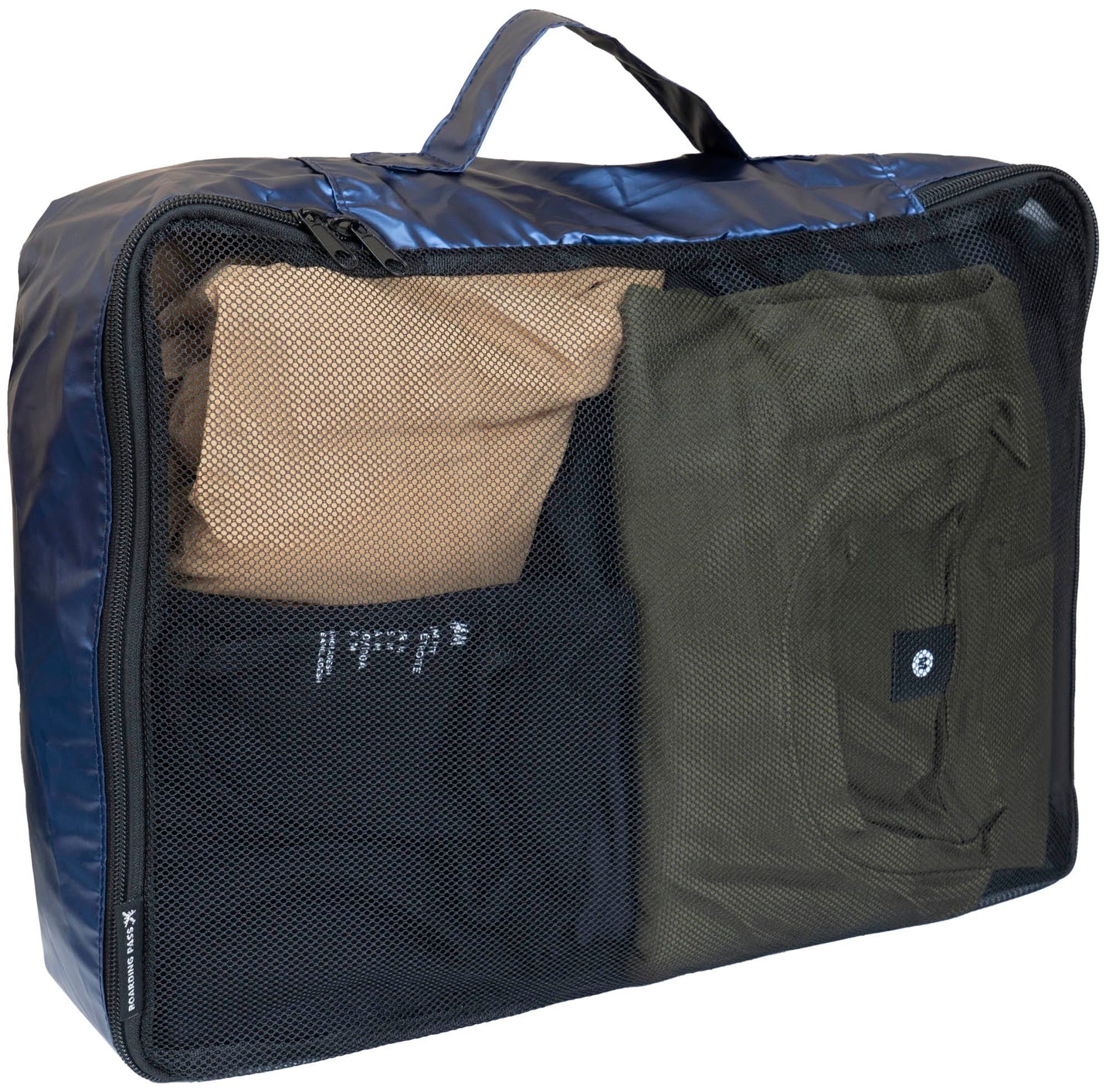 Boarding Pass Recycled Metallic Foldable & Packable Pouch Packing Cubes Set