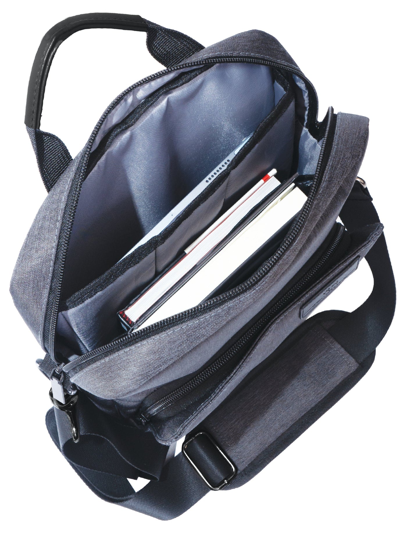 Jack Abrahams The Messenger 12-In Twill Messenger Bag with Tablet Sleeve