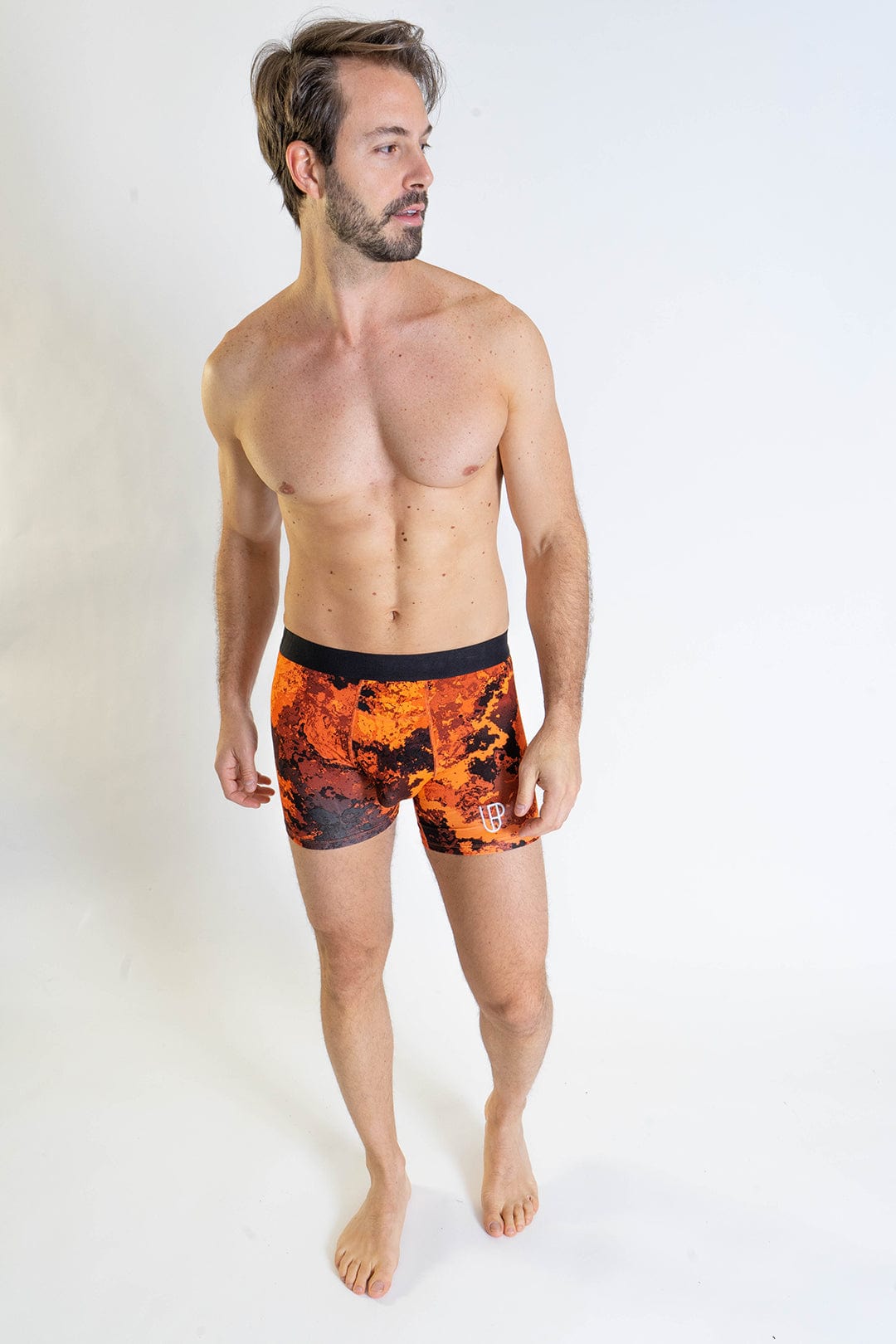 Veil Camo x UP Boxers Hellfire Orange Camo Print Modal Boxer Brief