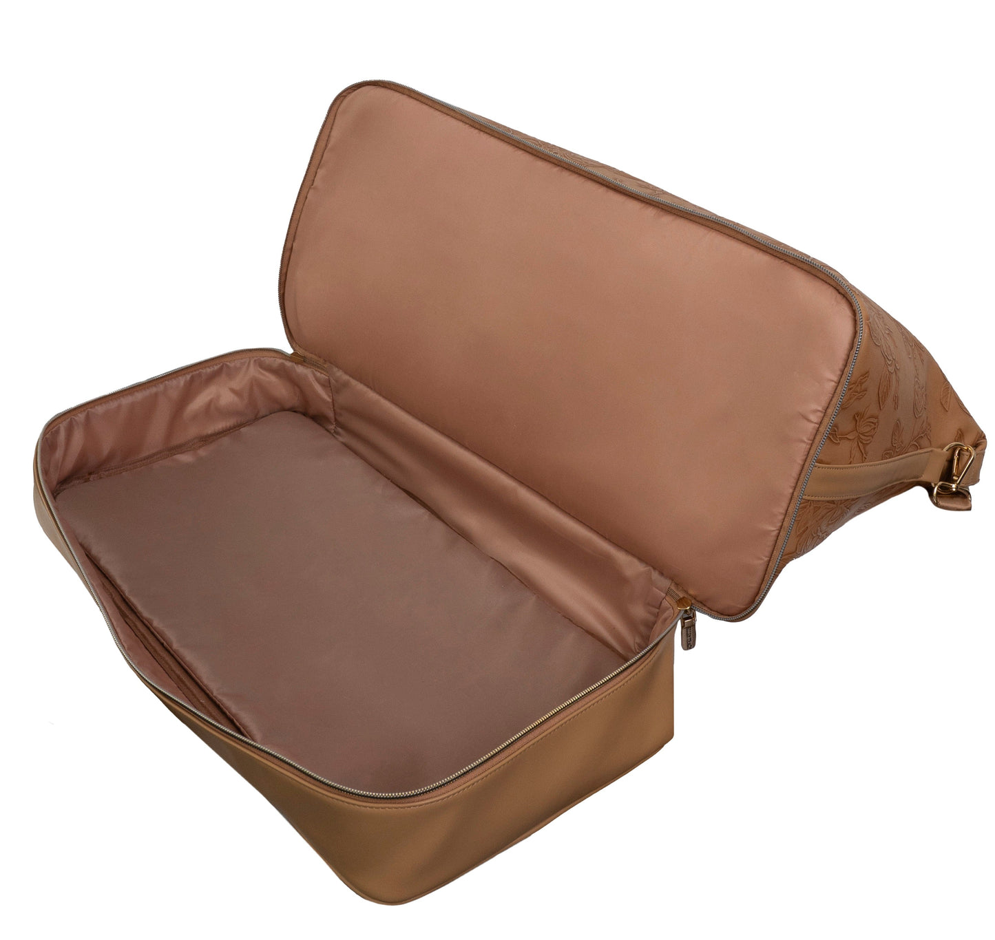 Ellen Tracy 20 Inch Floral Embossed Drop Bottom Duffel