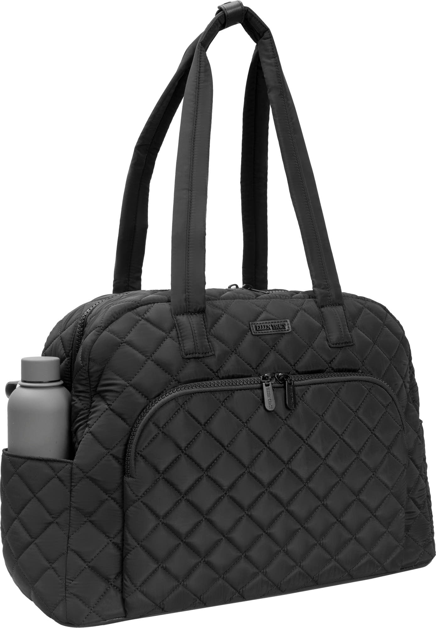 Ellen Tracy 20 Inch Diamond Nylon Quilted Travel Duffel