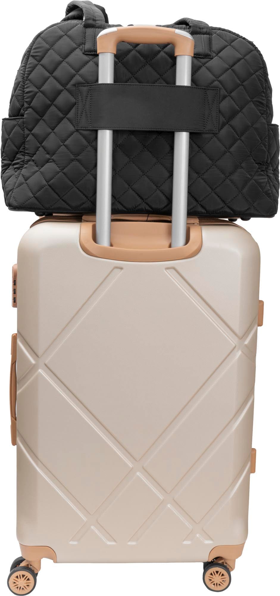 Ellen Tracy 20 Inch Diamond Nylon Quilted Travel Duffel