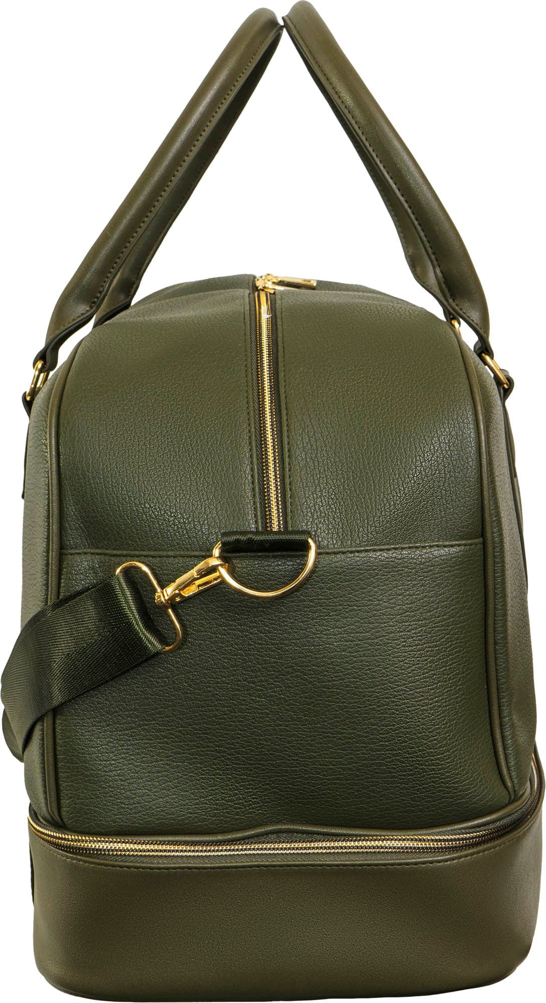 Ellen Tracy 20 Inch Pebble Grain Pocket Drop Bottom Duffel