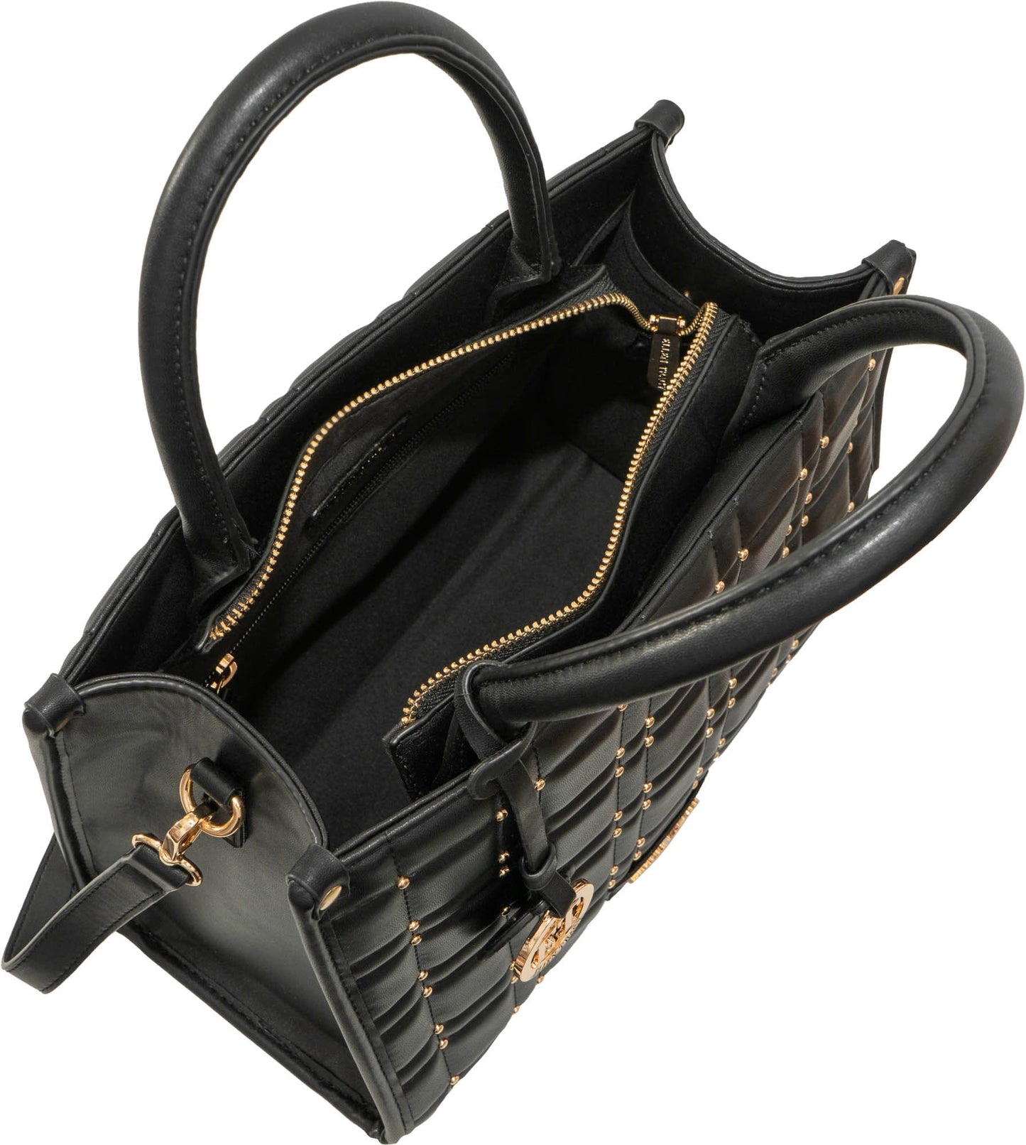 Ellen Tracy Studded Smooth Quilted Satchel