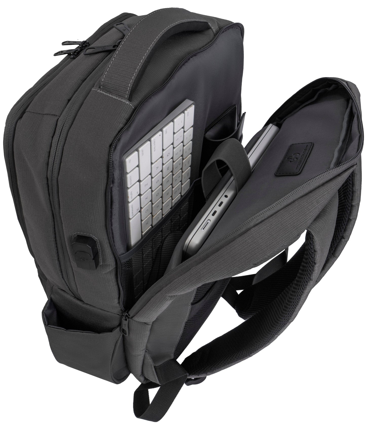 Jack Abrahams |The Columbia | Men's 18-In Lightweight Textured Workbook Backpack with USB Port