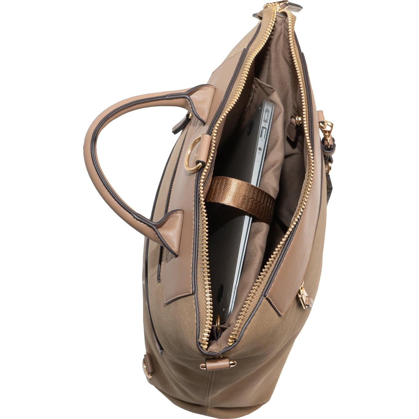 Joan & David Faux Suede Top Handle Workbook Backpack