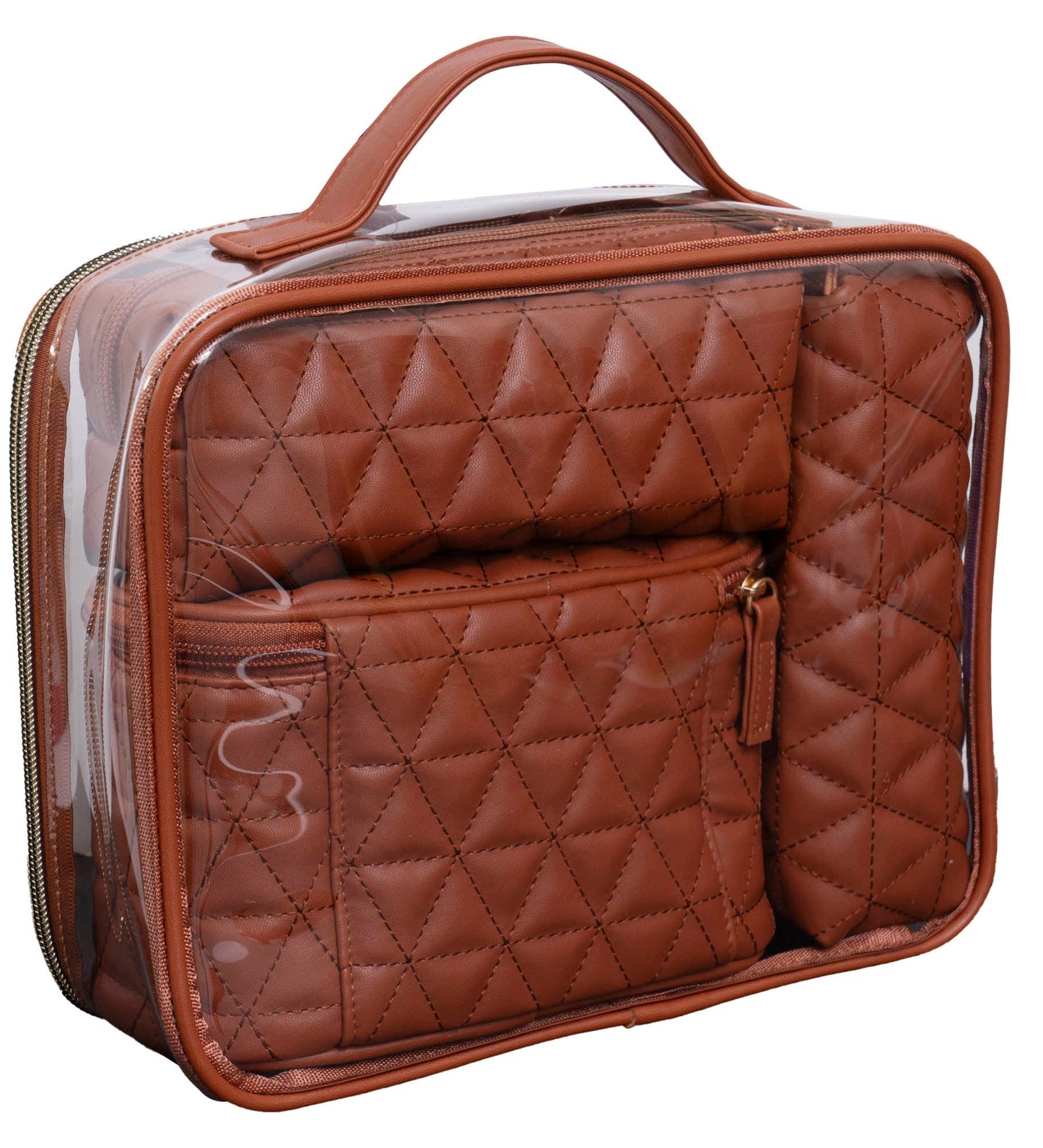 Joan & David The Triangle Quilted 4 Piece Cosmetic Bag Set