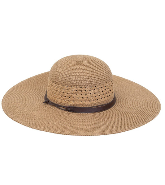 Max Studio Eyelet Straw Floppy