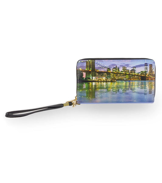 Rebecca & Rifka New York City Skyline Print Zip Wristlet Wallet
