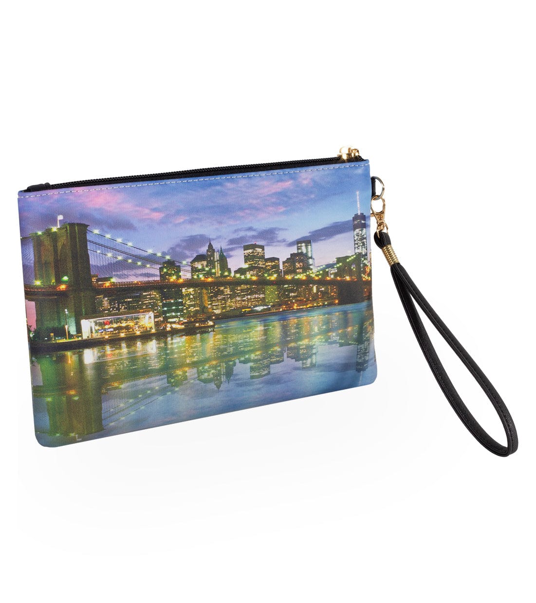 Rebecca & Rifka New York City Skyline Print Zip Wristlet