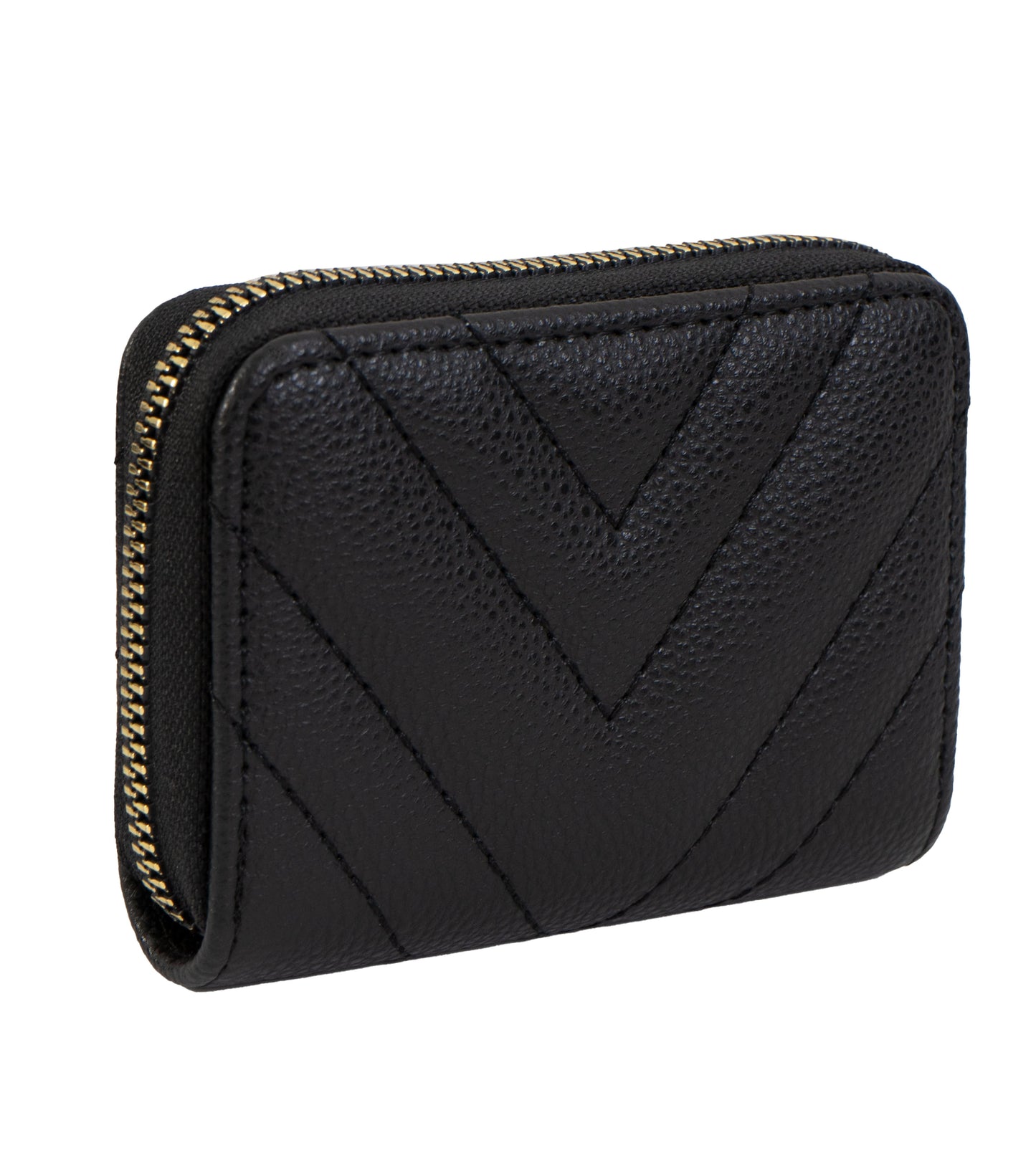 Rebecca & Rifka Quilted Pebble Chevron Medallion Zip Accordian Wallet