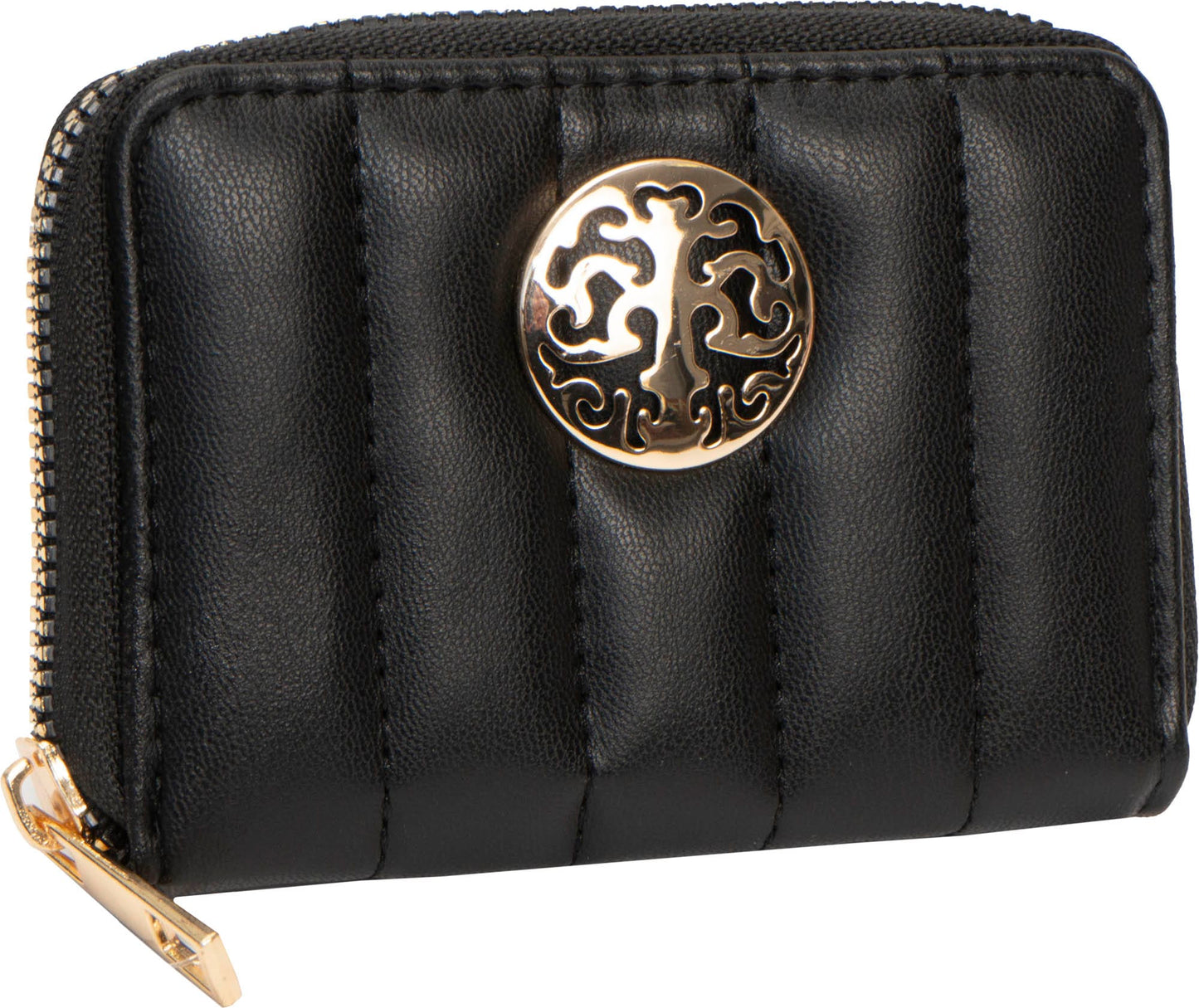 Rebecca & Rifka Smooth Tubular Quilt Medallion Zip Accordian Wallet