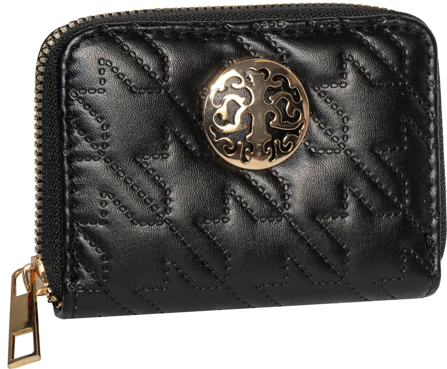 Rebecca & Rifka Smooth Houndstooth Quilt Medallion Zip Accordian Wallet