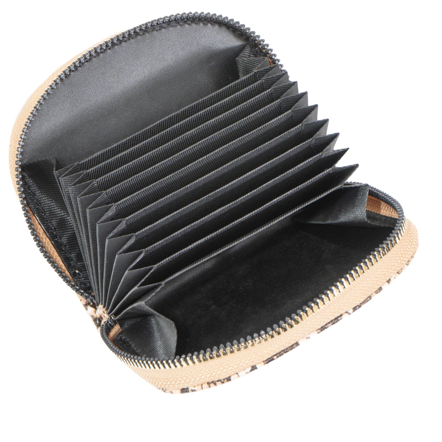 Rebecca & Rifka Round Python Snake Print Accordion Wallet