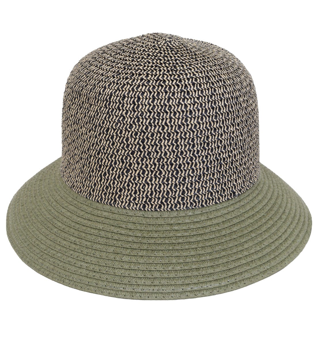 Magid Straw Two Tone Color Block Bucket Sun Hat