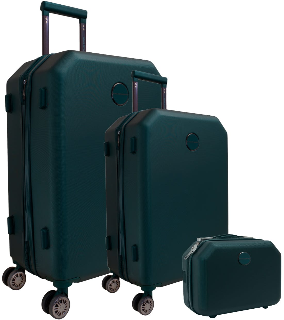 Max Studio ABS Hard Sided 3-Piece The Hexagon Luggage Set