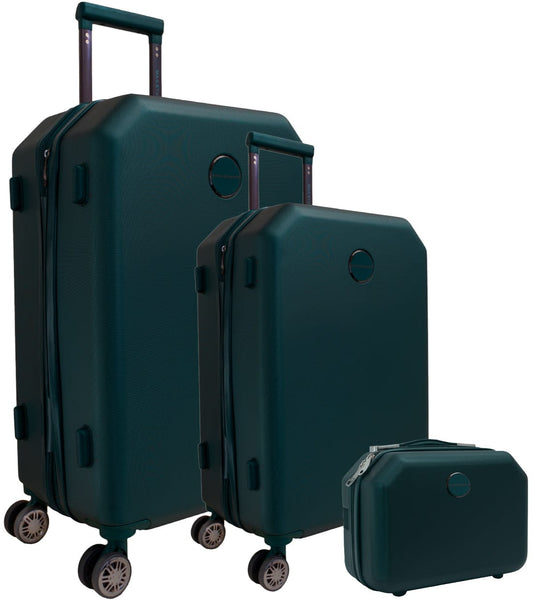 Max Studio ABS Hard Sided 3-Piece The Hexagon Luggage Set