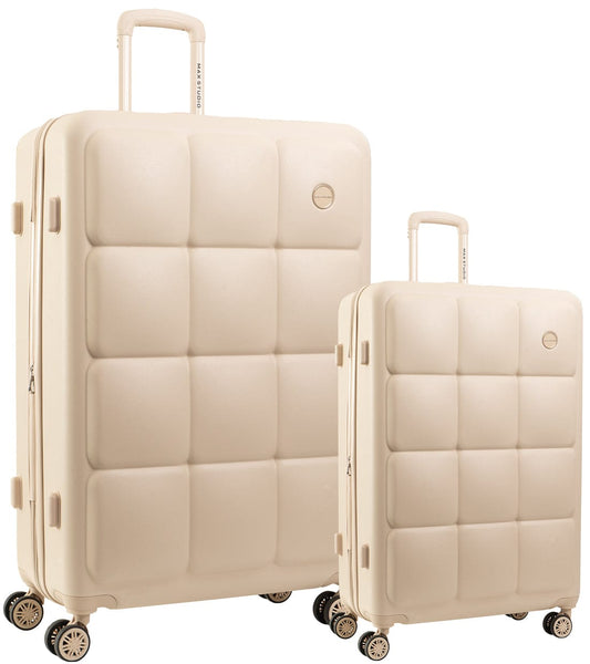 Max Studio The Square Embossed ABS 2-Piece Hard-Sided Luggage Set