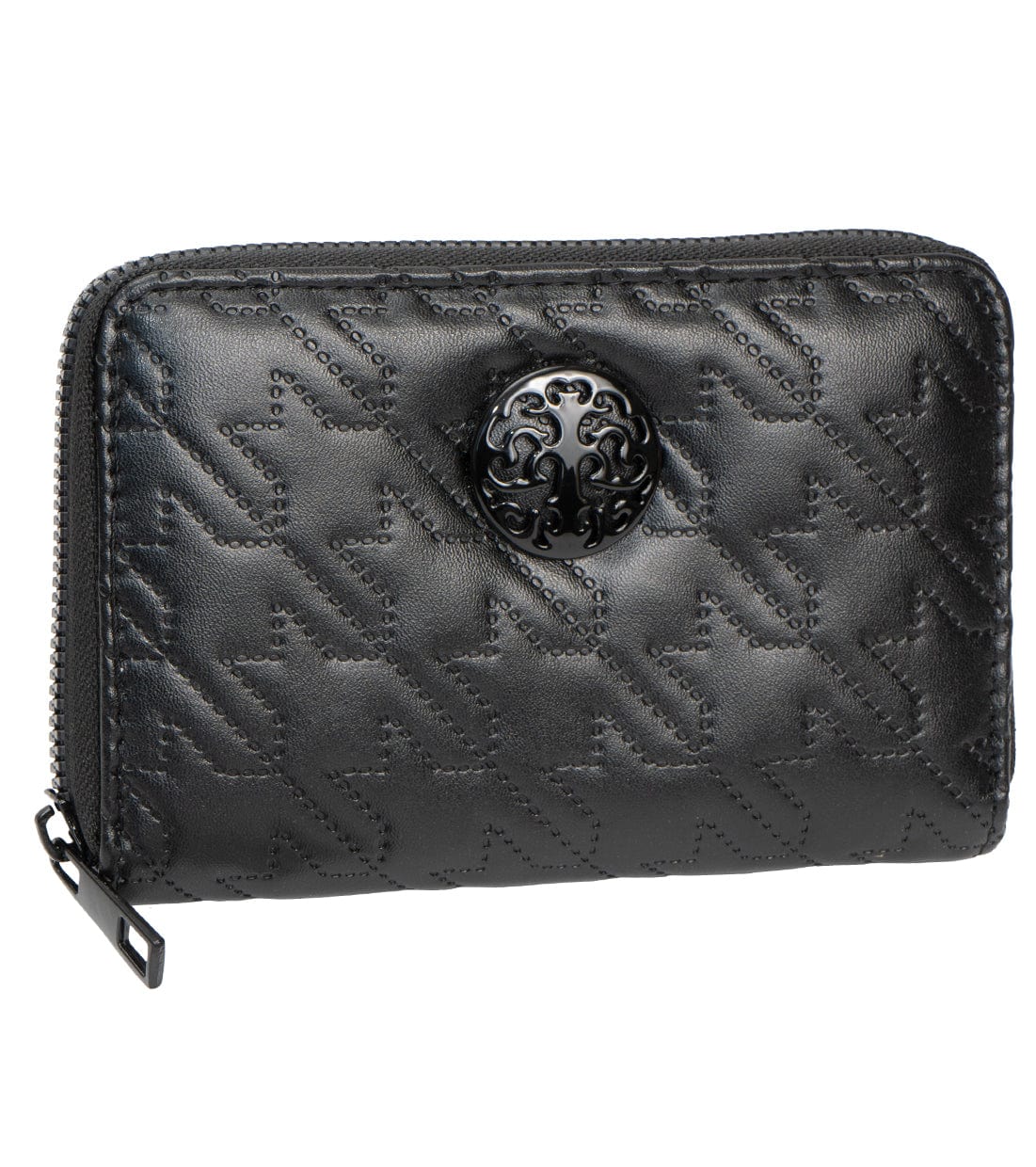 Rebecca & Rifka Smooth Houndstooth Quilt Medallion Zip Indexer Wallet