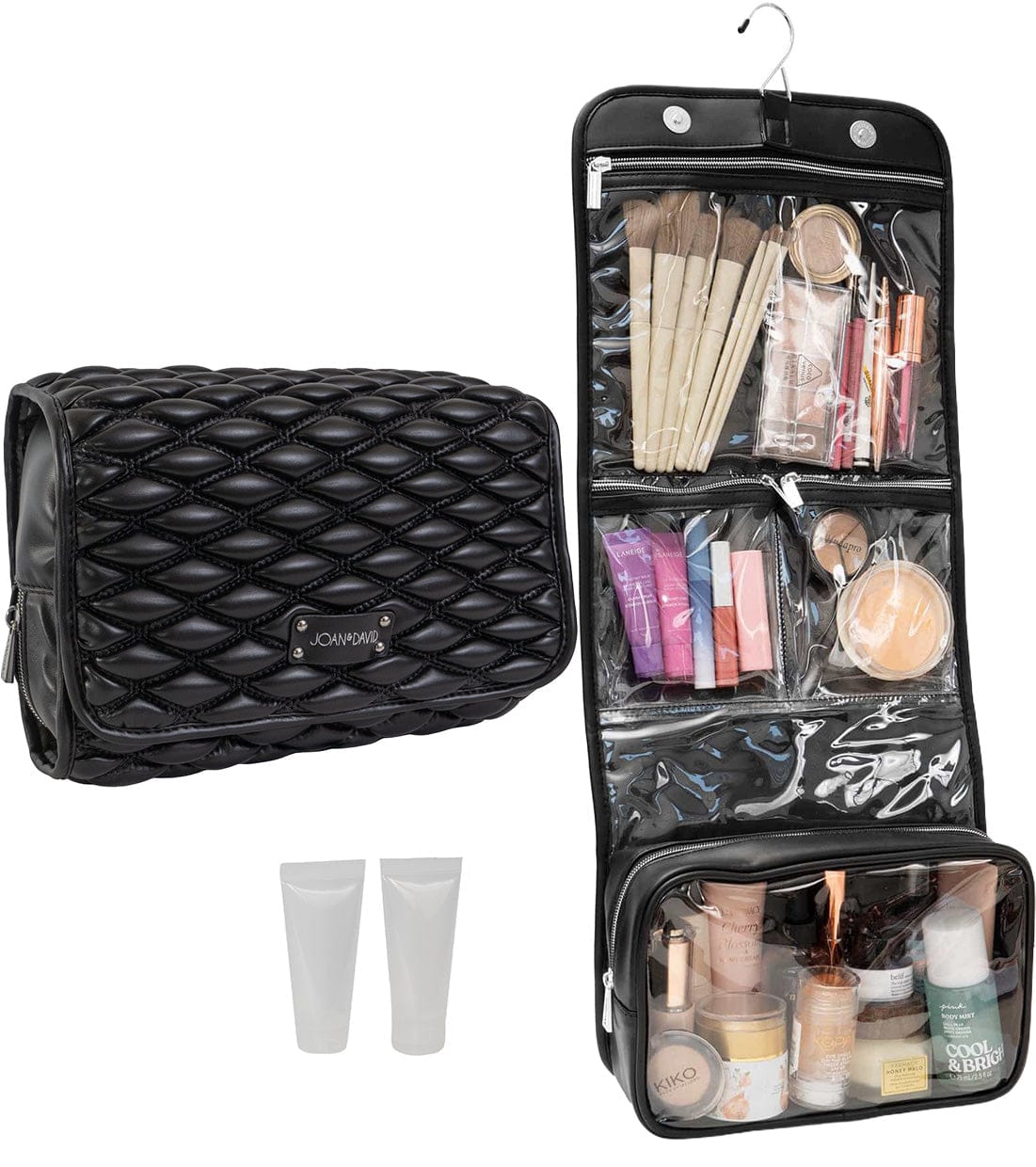Joan & David The Bubble Quilted Roll Hanging Makeup Toiletry Bag