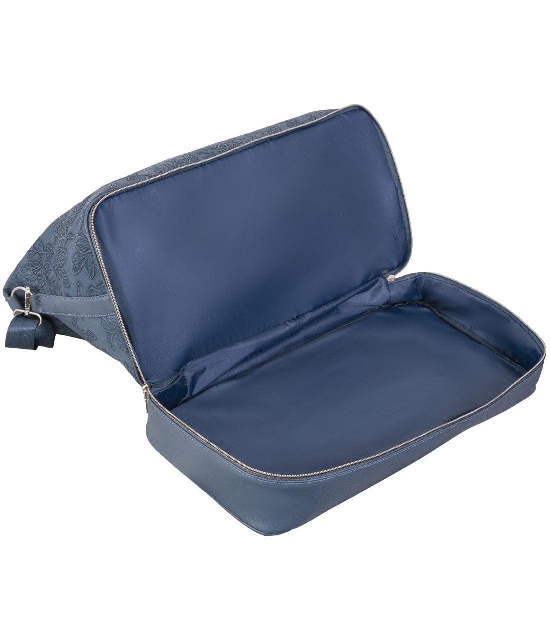 Ellen Tracy 20 Inch Floral Embossed Drop Bottom Duffel