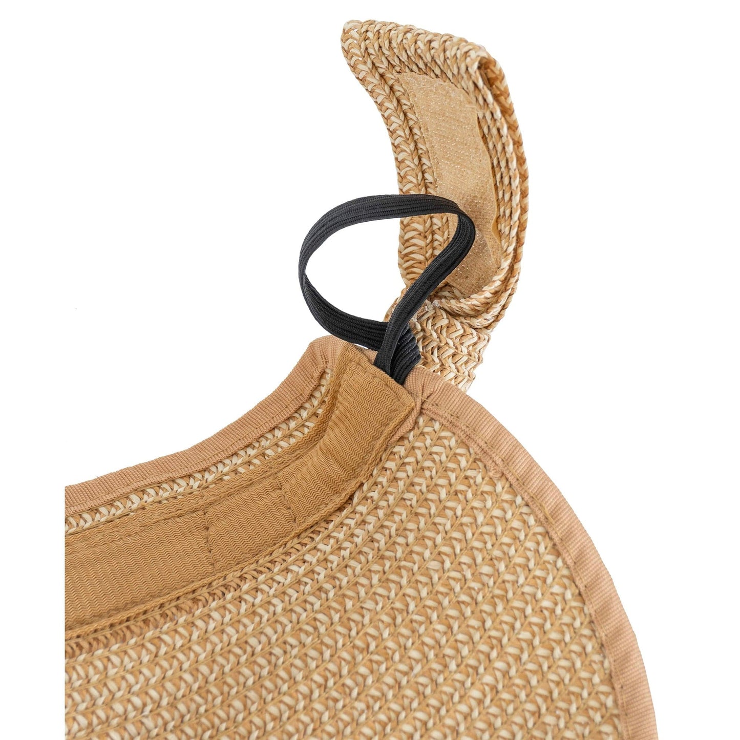 Magid Straw Two Tone Striped Color Block Roll Up Visor