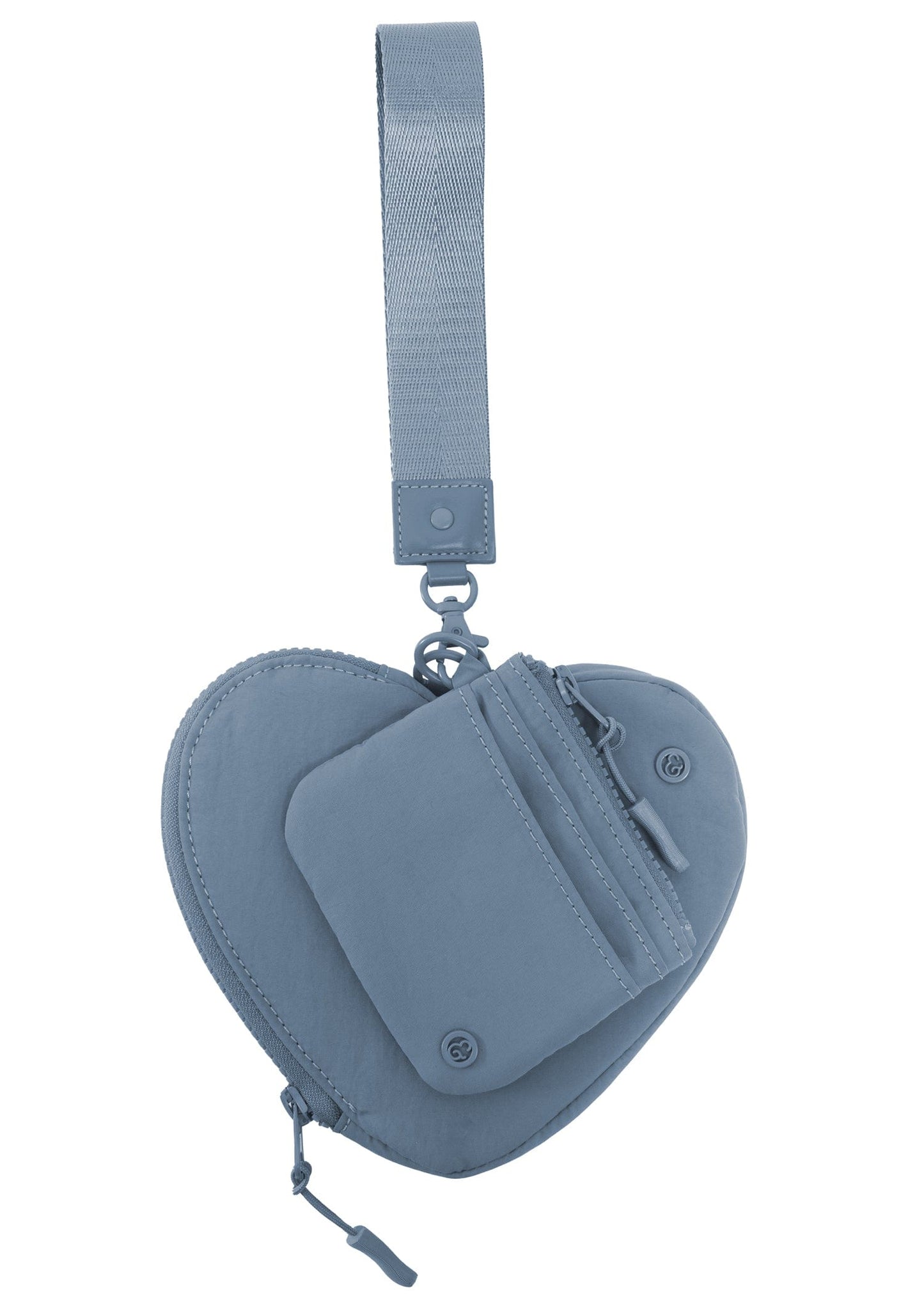 Joan & David The Hold-All Sport Nylon 3 Piece Set Heart Zip Pouch, Card Case & Lanyard Key Chain