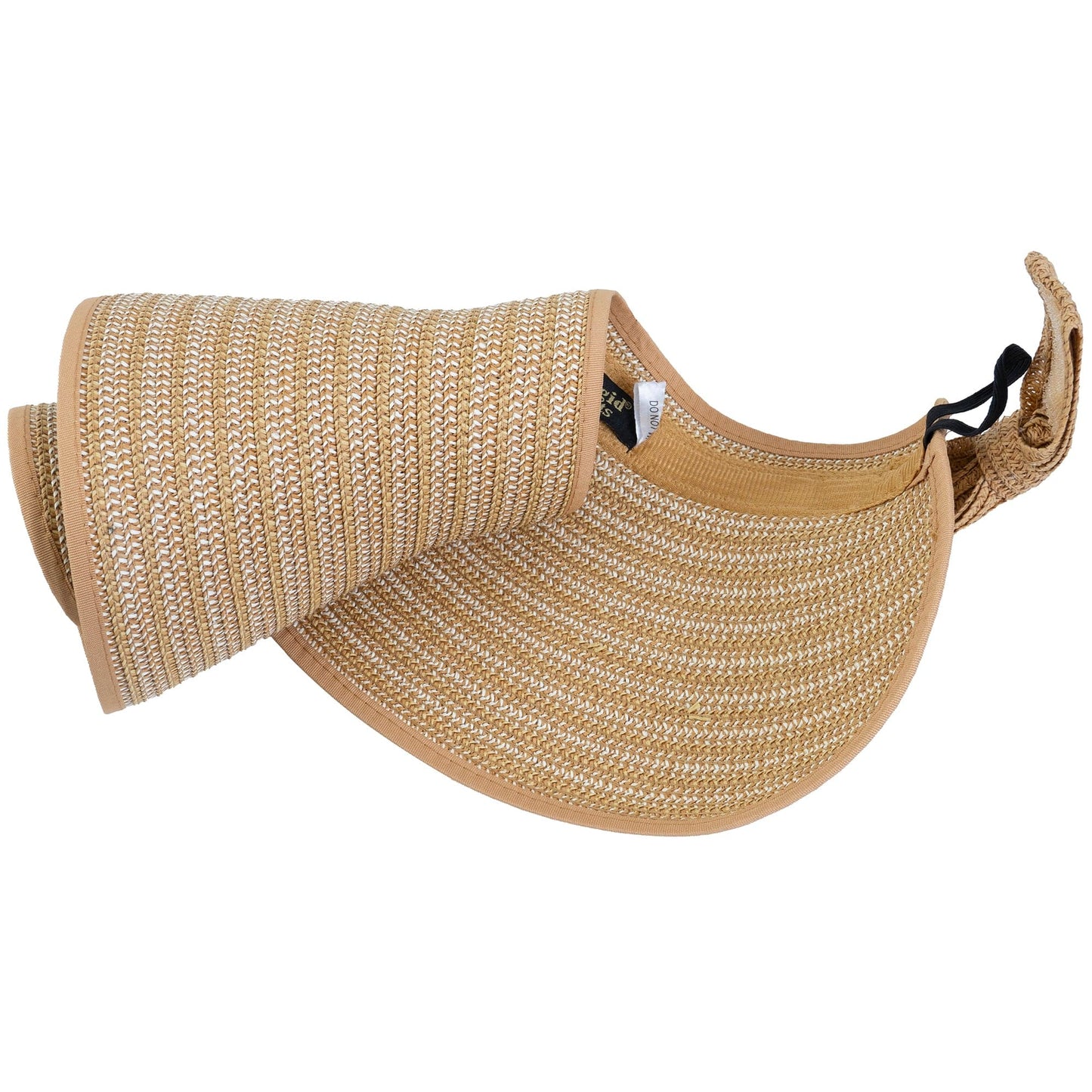 Magid Two Tone Straw  Fold Up Roll Up Visor