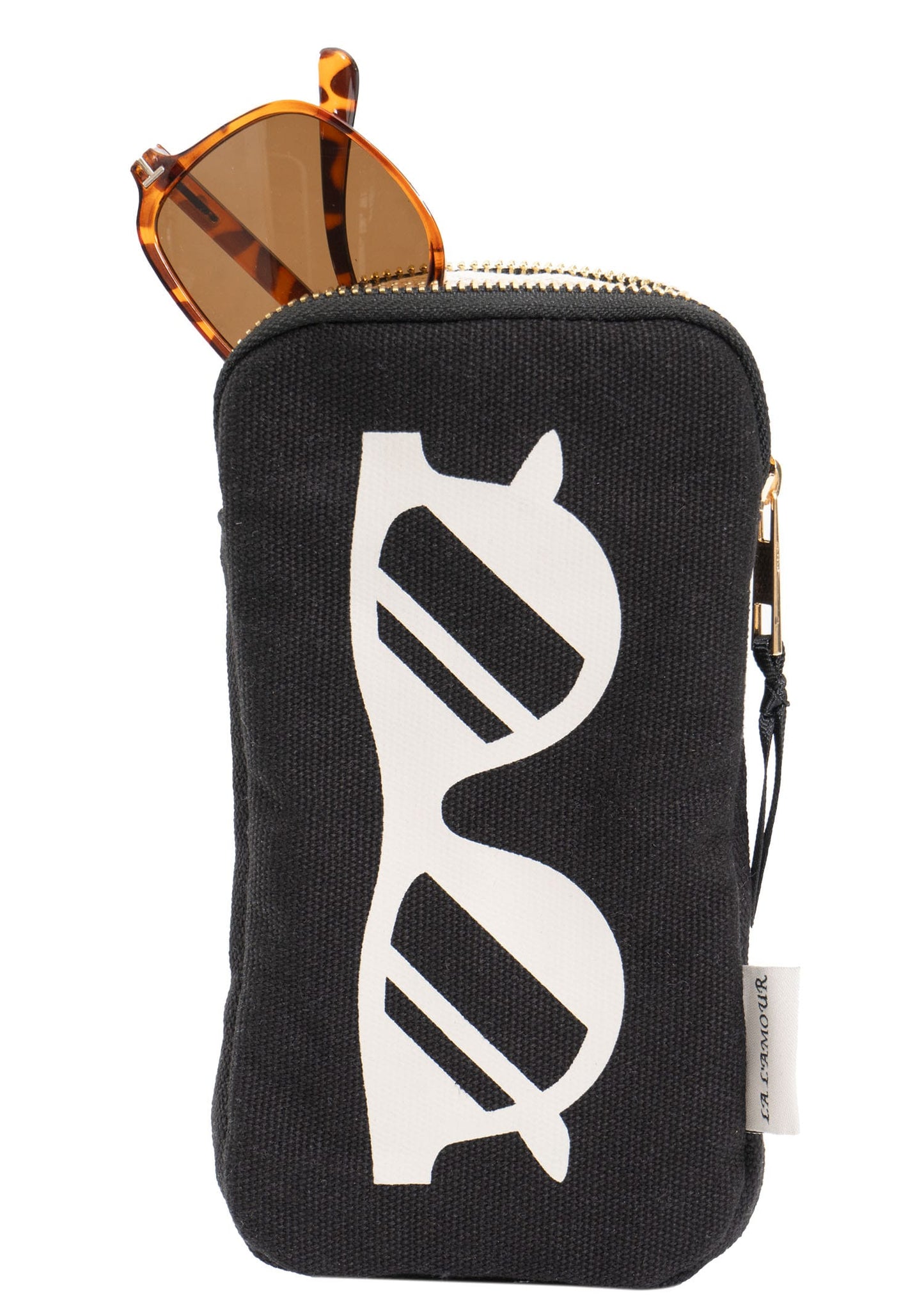 La L'Amour 16oz Cotton Canvas 3 Piece Toiletry Packing Set With Sunglasses Case