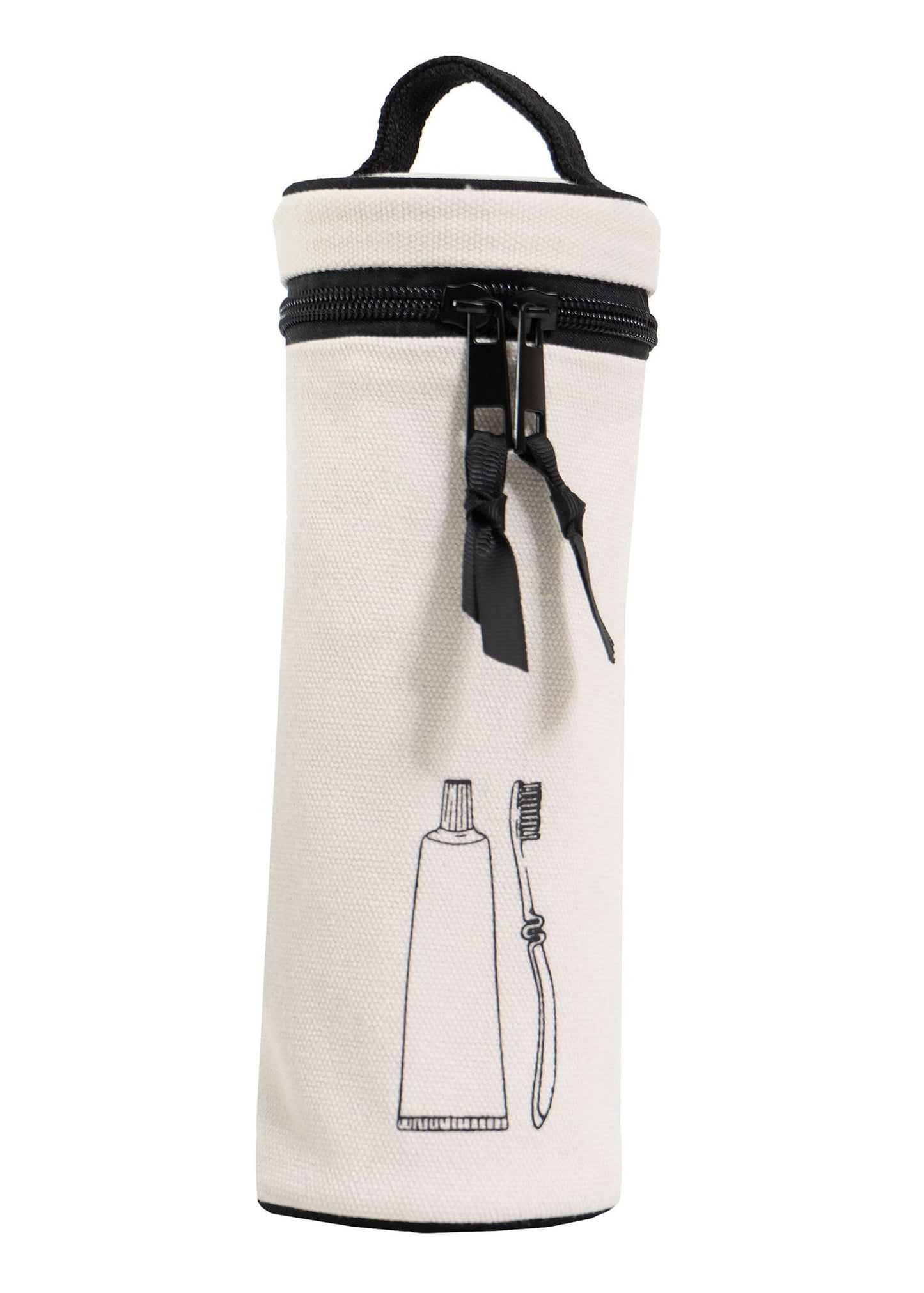 La L'Amour 16oz Cotton Canvas Top Handle Cylinder Toothbrush Case