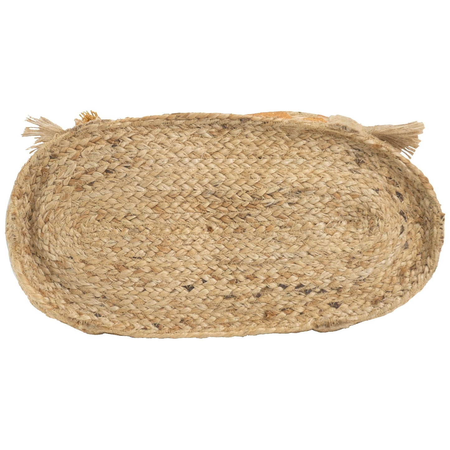 Magid Metallic Leopard Print Natural Straw Jute Tote