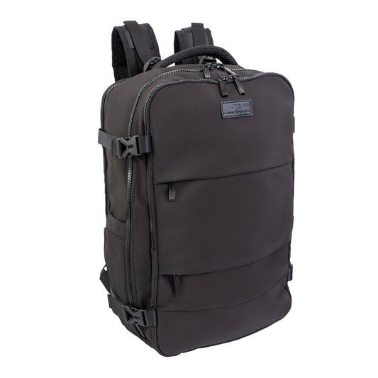 Jack Abrahams The Diego 19-In Nylon Travel Backpack with Shoe Compartment