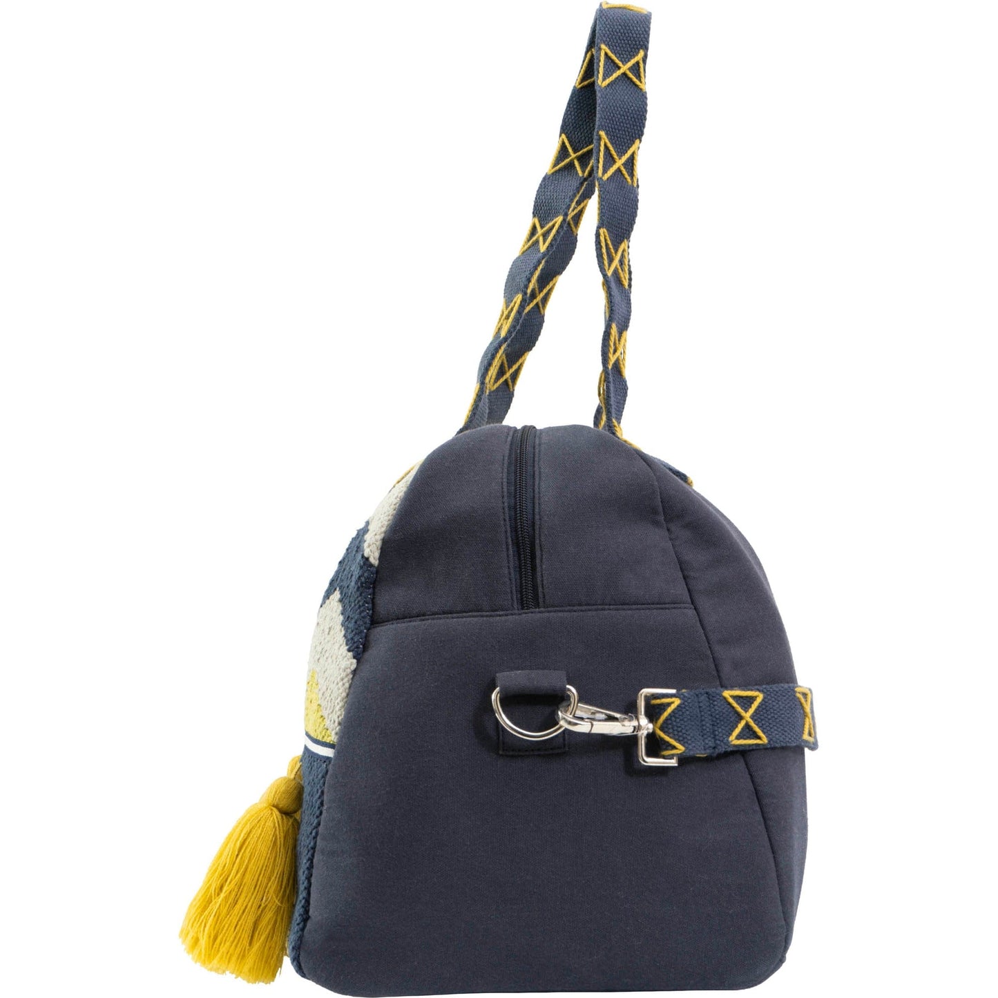 Magid Boho Cotton Jacquard Chevron Tassel Novelty Duffel