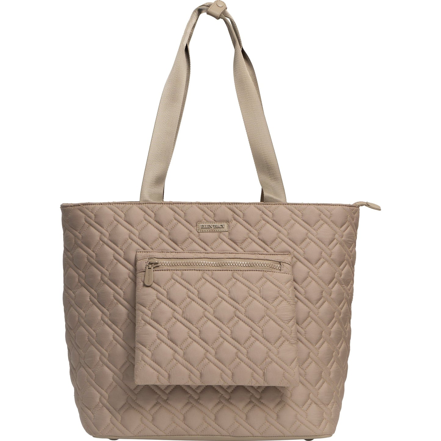 Ellen Tracy 20 Inch Basket Weave Quilted Nylon Large Travel Workbook Tote Bag