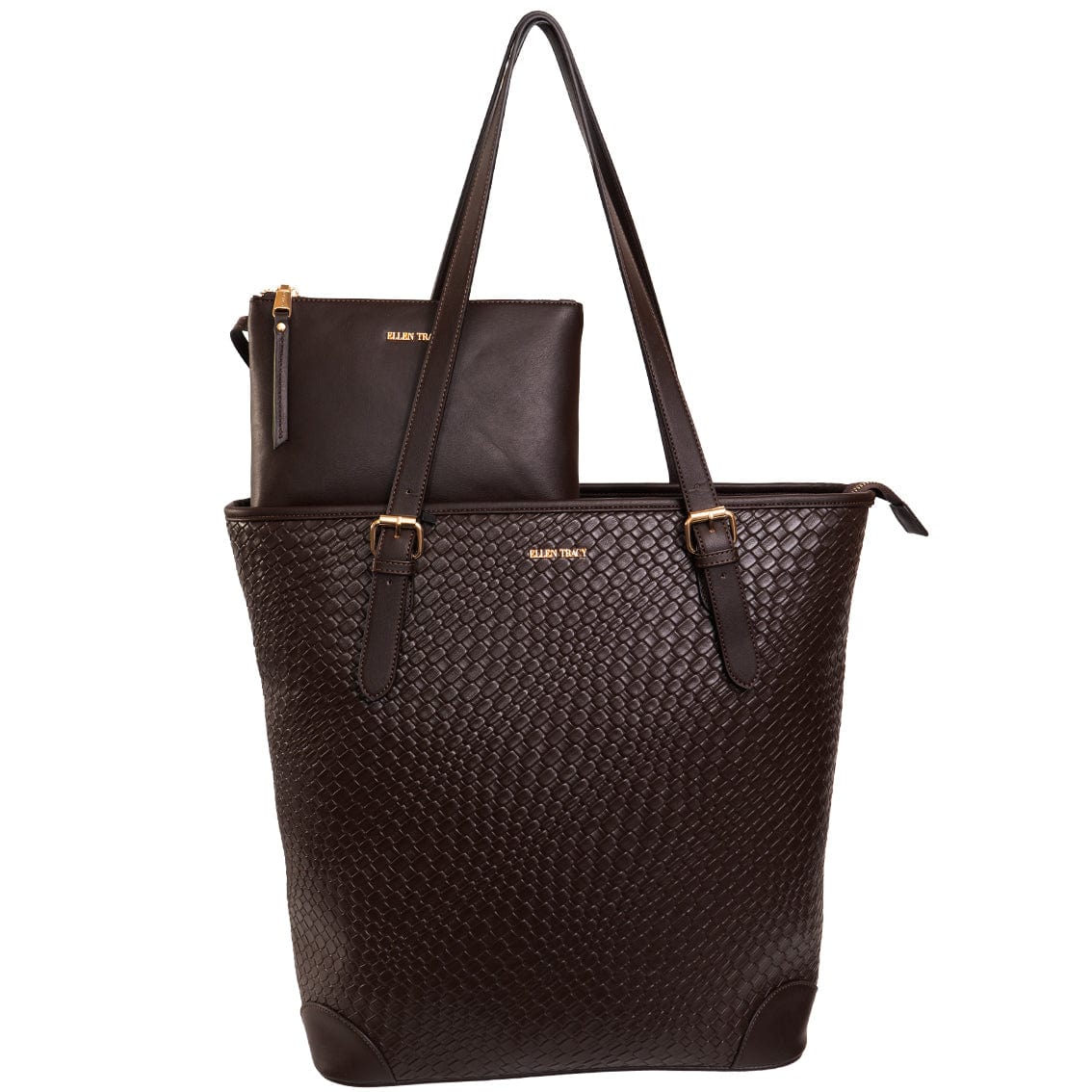 Ellen Tracy 18 Inch Croco Large Travel Workbook Tote Bag