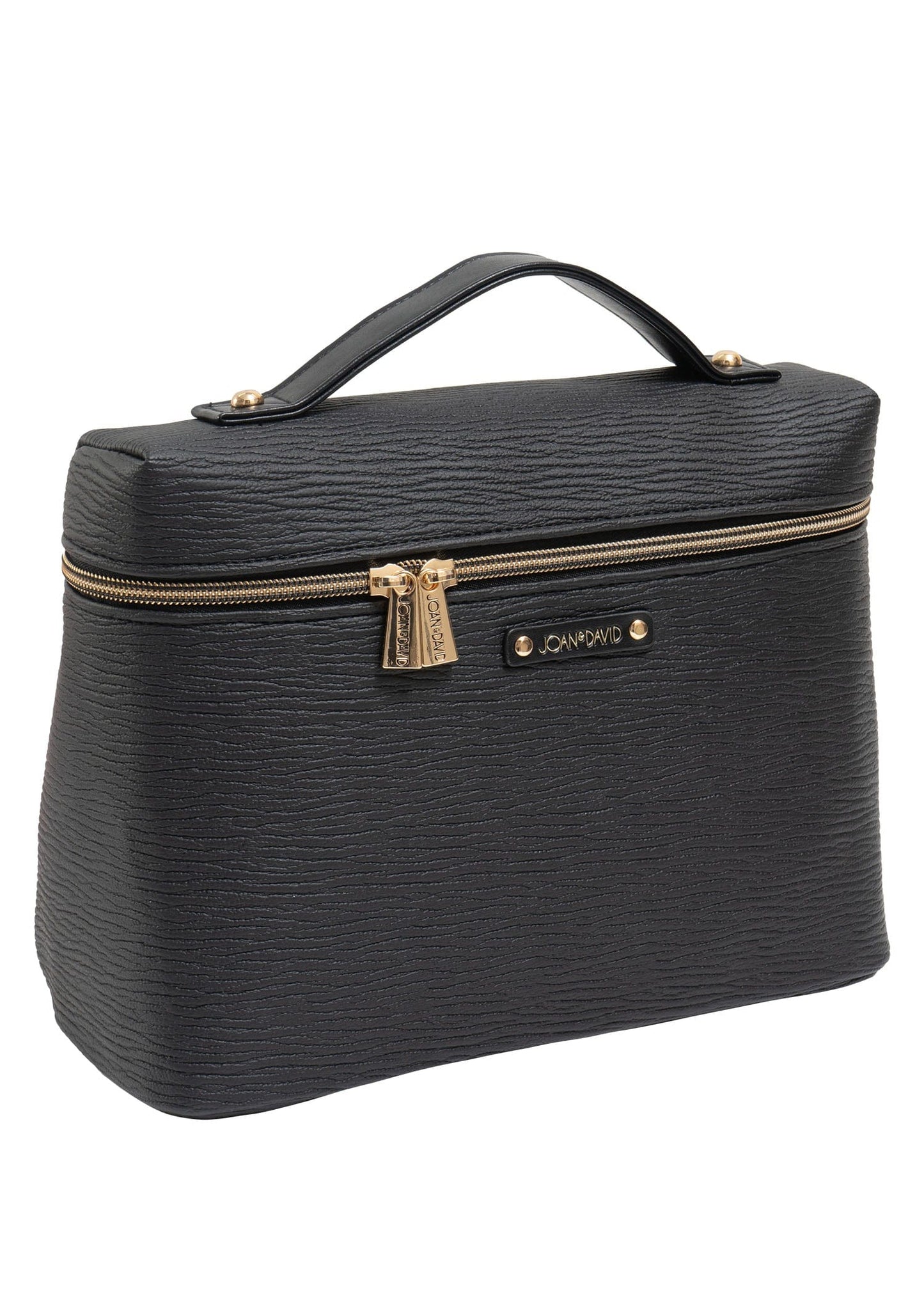 Joan & David Top Handle Textured Toiletry Case