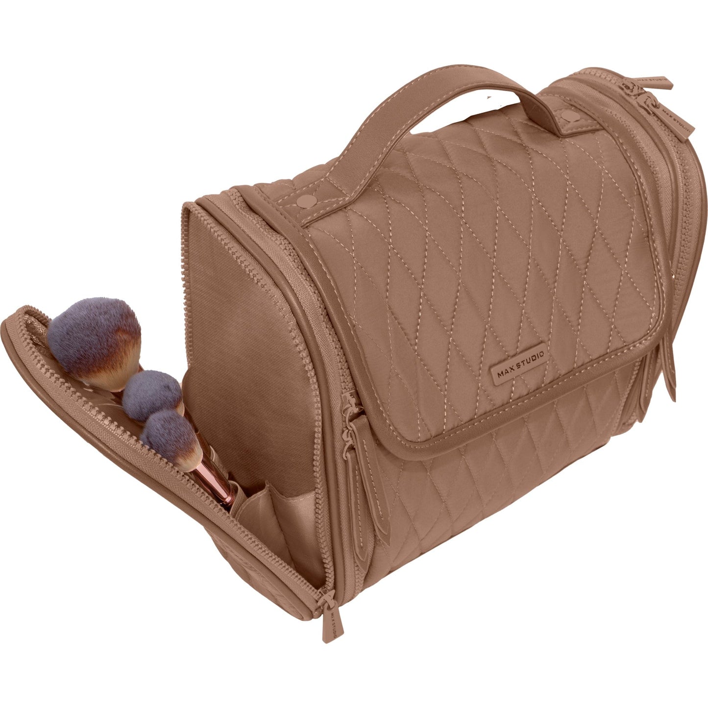 Max Studio Diamond Quilted Nylon Hanging Toiletry Bag