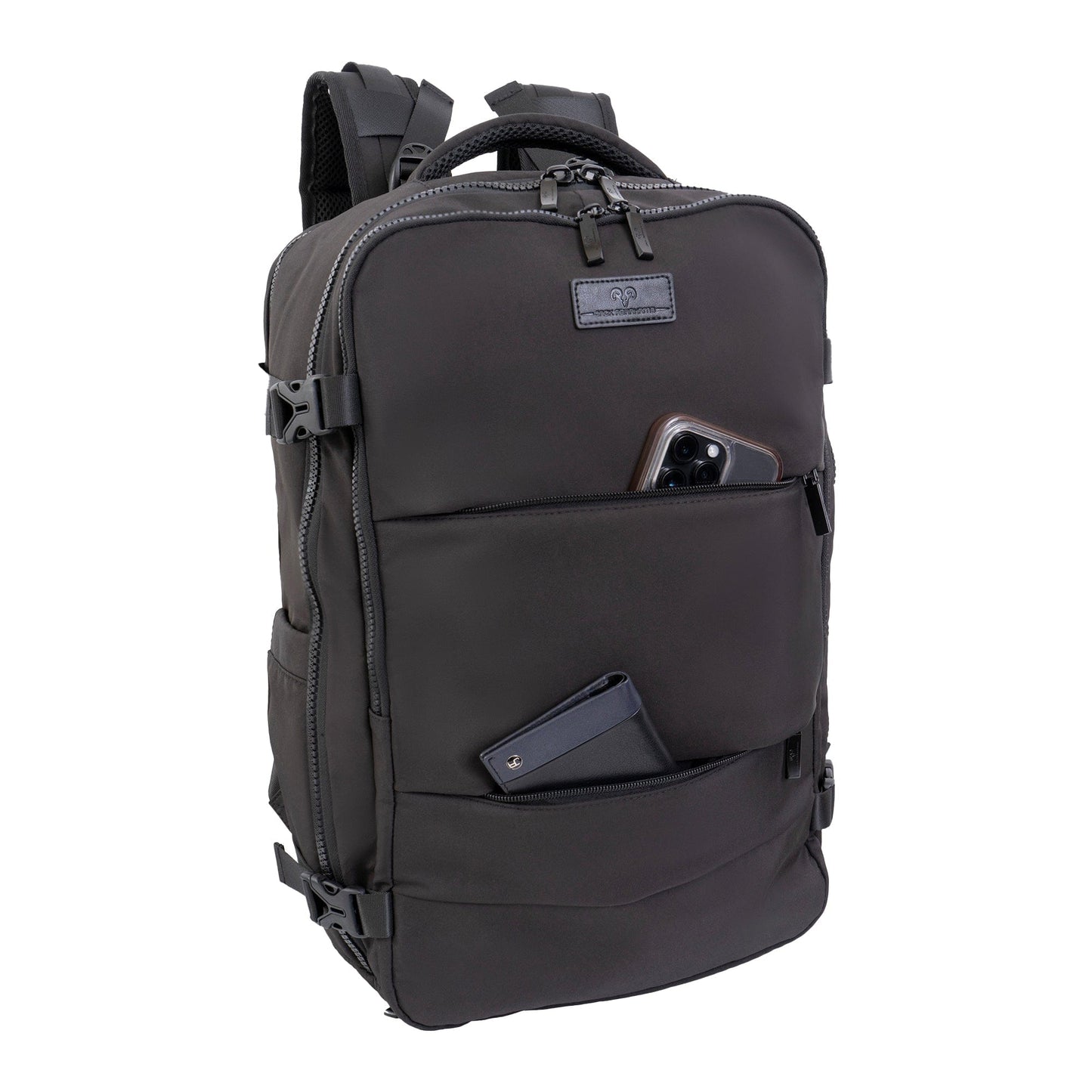 Jack Abrahams The Diego 19-In Nylon Travel Backpack with Shoe Compartment