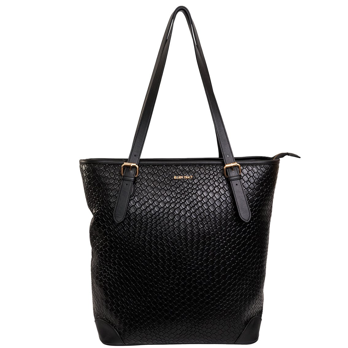 Ellen Tracy 18 Inch Croco Large Travel Workbook Tote Bag