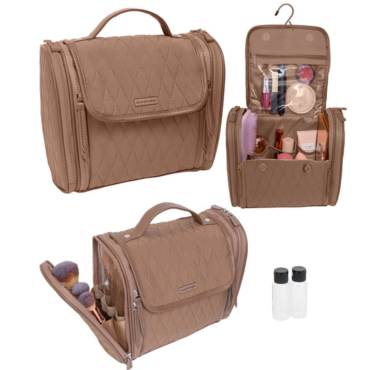 Max Studio Diamond Quilted Nylon Hanging Toiletry Bag