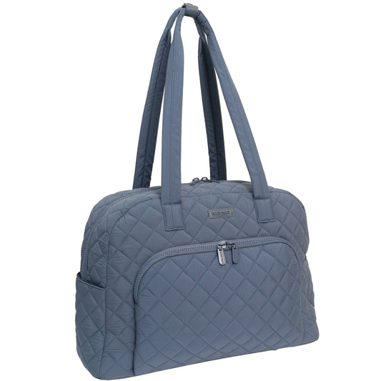 Ellen Tracy 20 Inch Diamond Nylon Quilted Travel Duffel