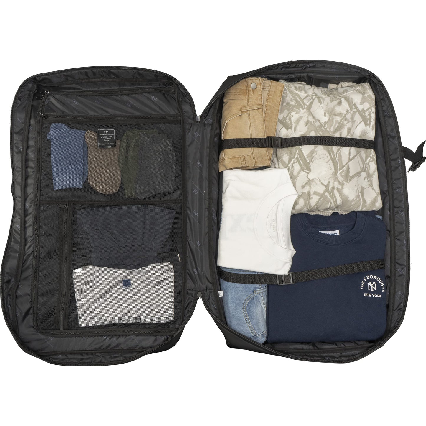Jack Abrahams The Vector Rift 3 Piece Water Resistant Textured Tarpaulin Roller Luggage Set
