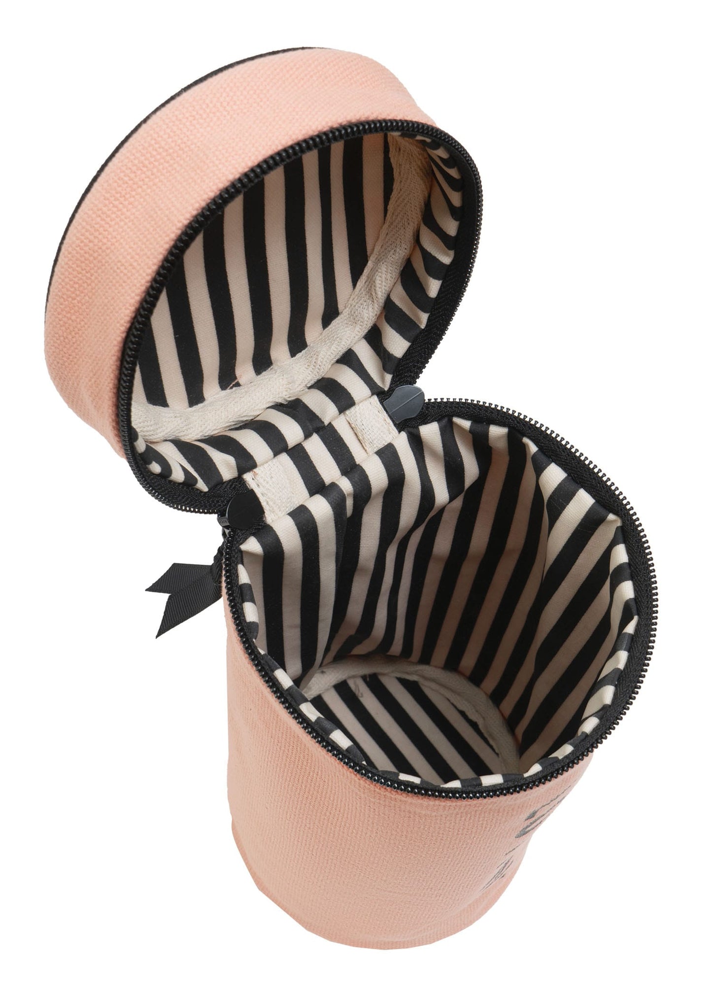 La L'Amour 16 oz Cotton Canvas Top Handle Cylinder Toiletry Lotions Case